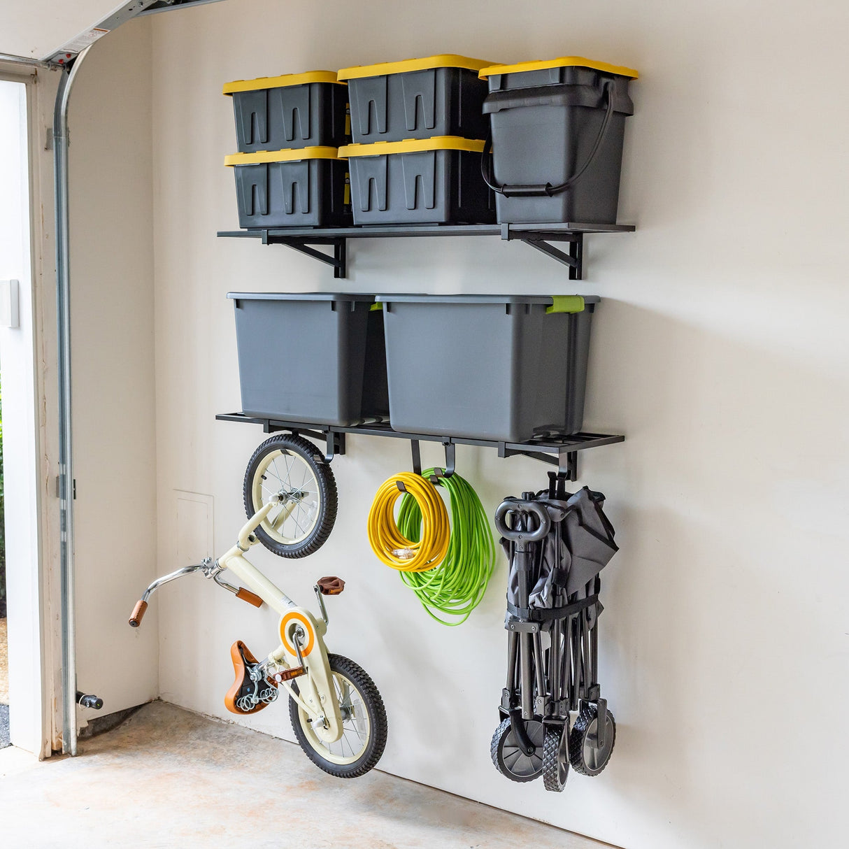 1' x 4' Bristol Garage Wall Mount Shelves | 2-Pack-Wall Mounted-Grease Monkey Garage