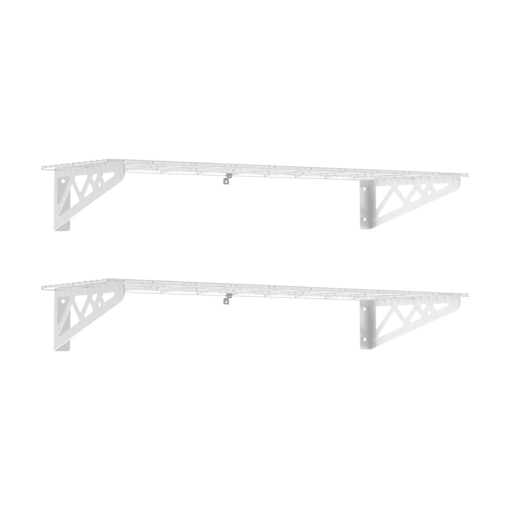 12" x 36" Wall Shelves (Two Pack with Hooks)-Wall Mounted Storage-Grease Monkey Garage