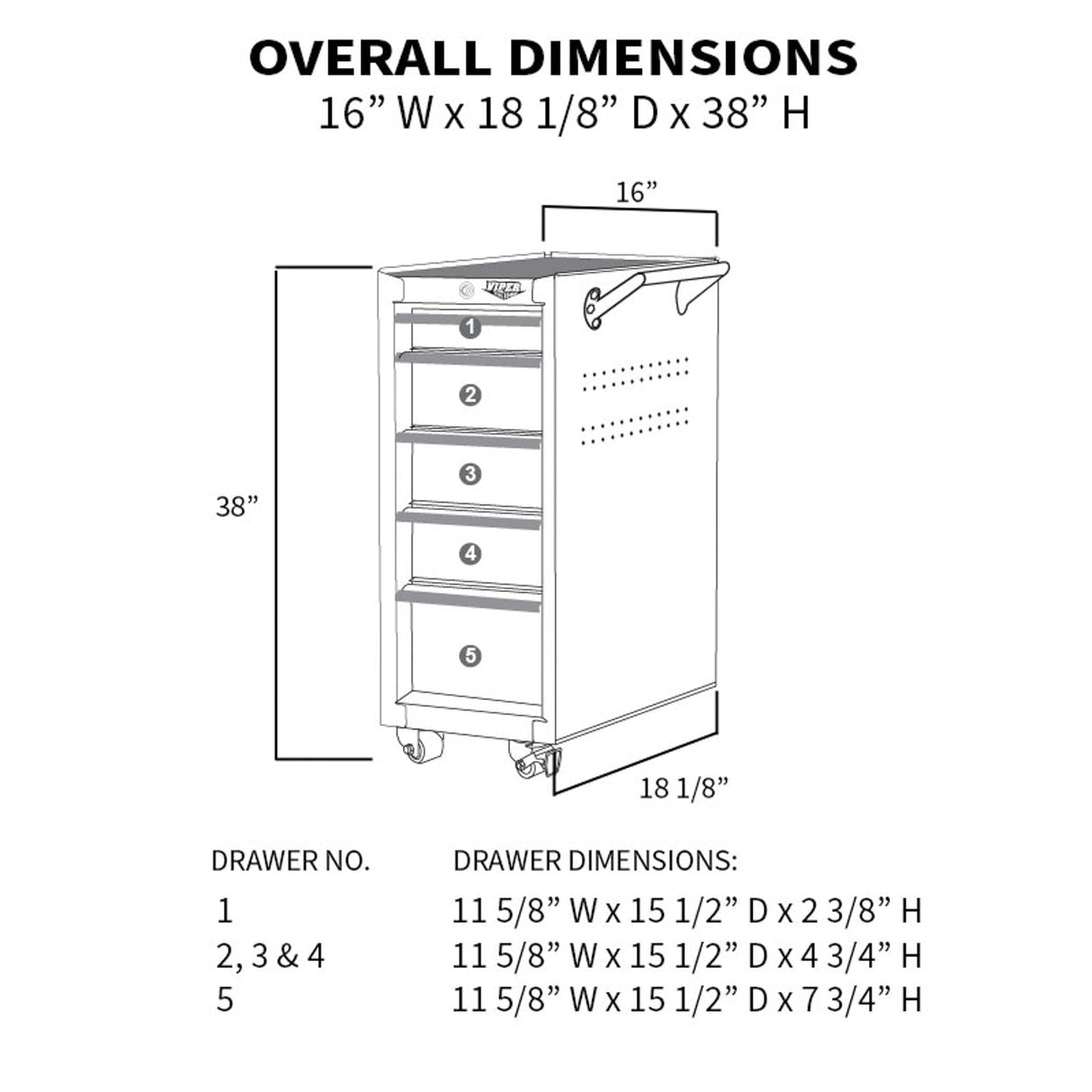 16-Inch 5-Drawer Rolling Salon Cart, Pink, Set of Three-Grease Monkey Garage