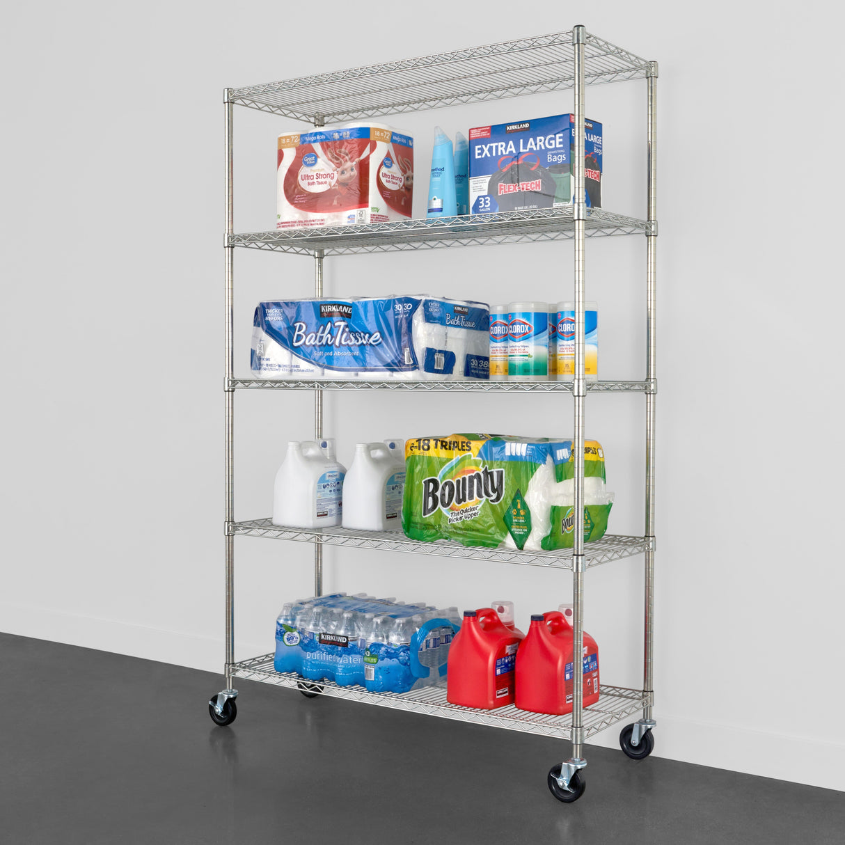 18" x 48" x 72" 5-Tier Wire Rack-Wire Shelving-Grease Monkey Garage