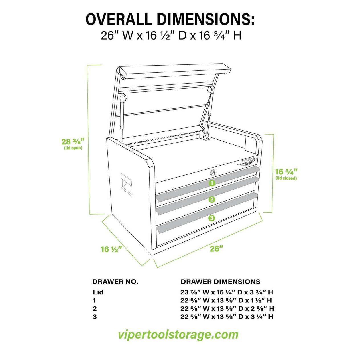 26-Inch 3-Drawer Top Chest-Grease Monkey Garage