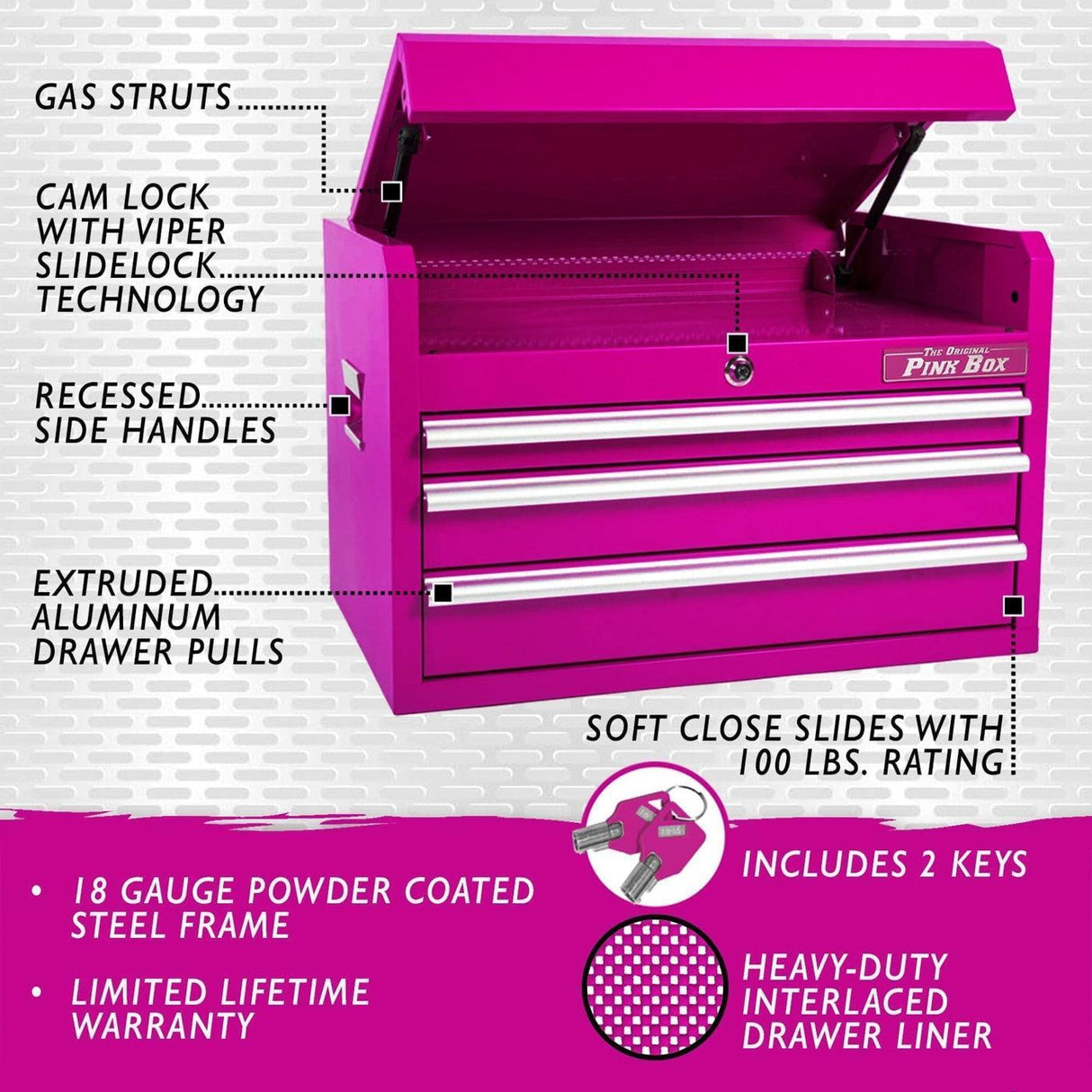 26-Inch 3-Drawer Top Chest-Grease Monkey Garage