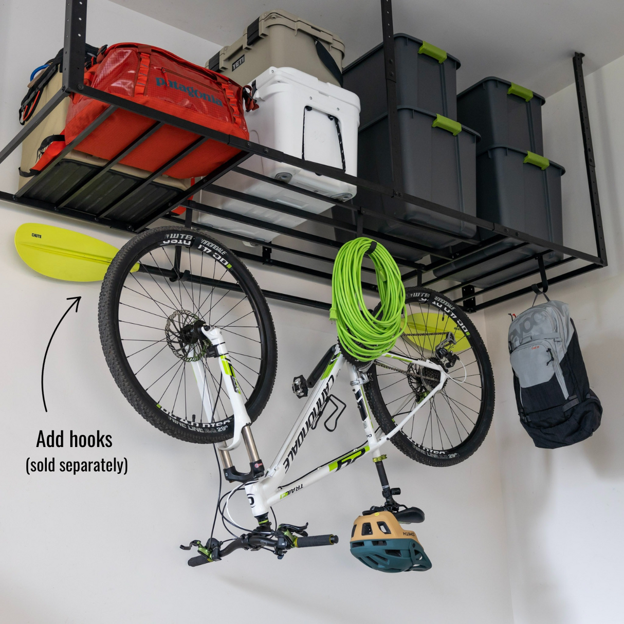 3' x 8' Faber Overhead Garage Shelving | Holds 700 lbs-Ceiling-Grease Monkey Garage