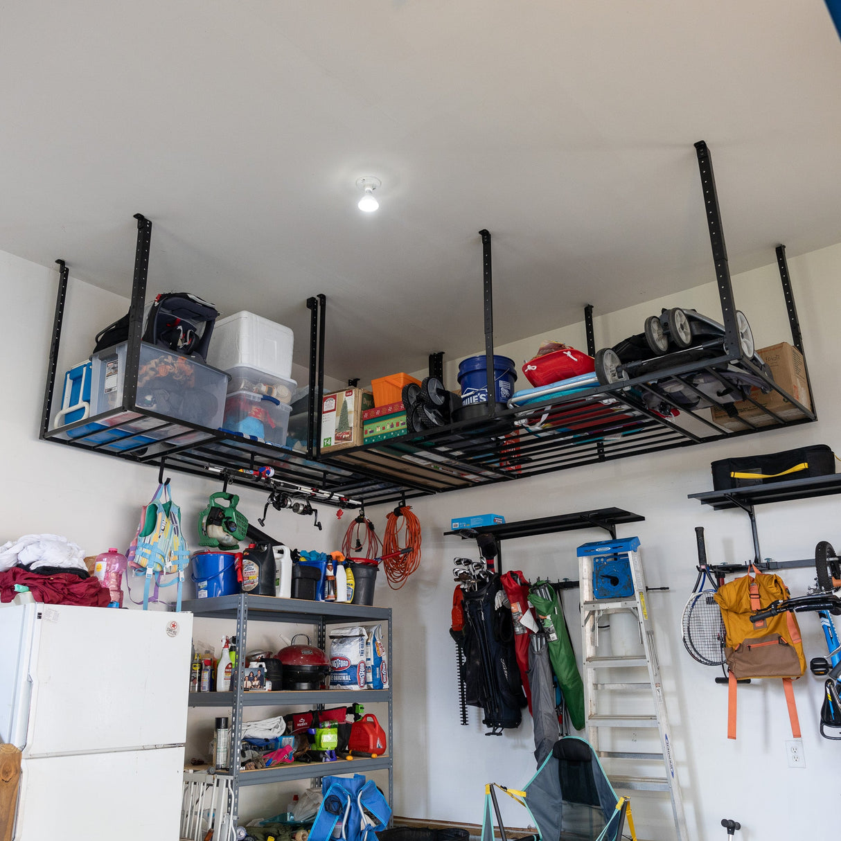 3' x 8' Faber Overhead Garage Storage with Hooks | Holds 700 lbs-Ceiling-Grease Monkey Garage