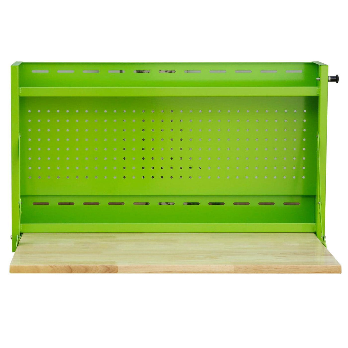 32-Inch Folding Wall-Mounted Worktable with Butcher Block Top-Grease Monkey Garage