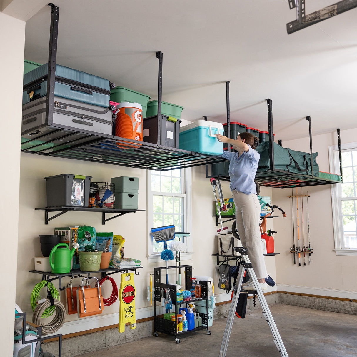 4' x 8' Faber Overhead Garage Shelving | Holds 700 lbs-Ceiling-Grease Monkey Garage