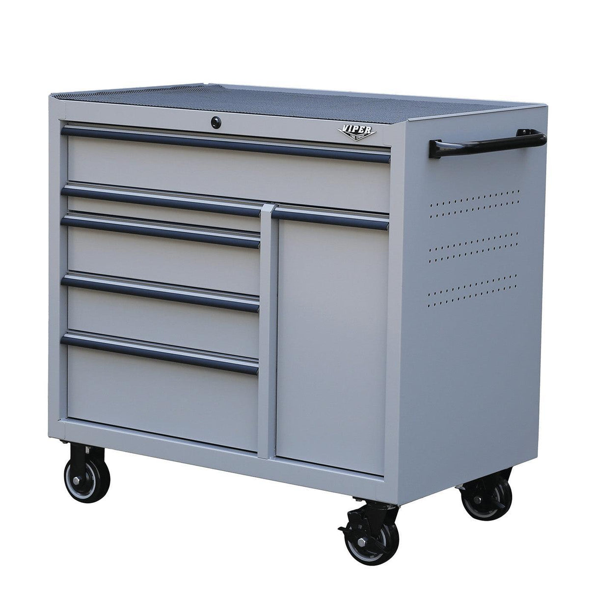 41-Inch 6-Drawer Rolling Cabinet with Power Drawer-Grease Monkey Garage