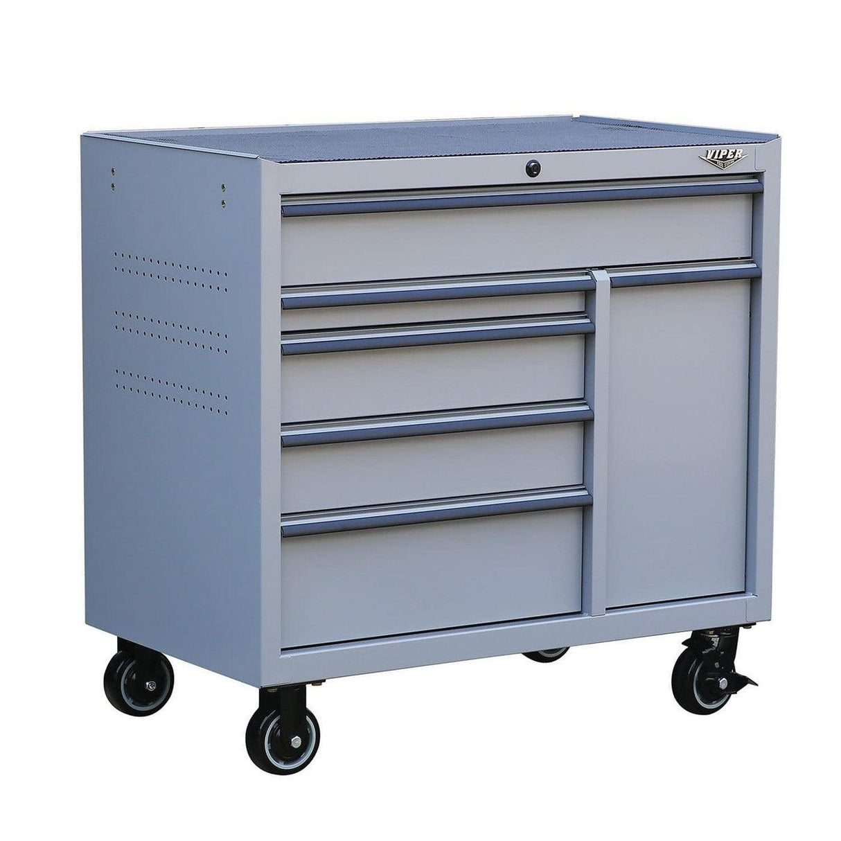 41-Inch 6-Drawer Rolling Cabinet with Power Drawer-Grease Monkey Garage