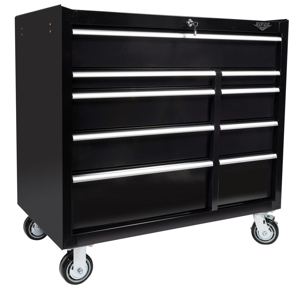 41-Inch 9-Drawer Rolling Cabinet-Grease Monkey Garage