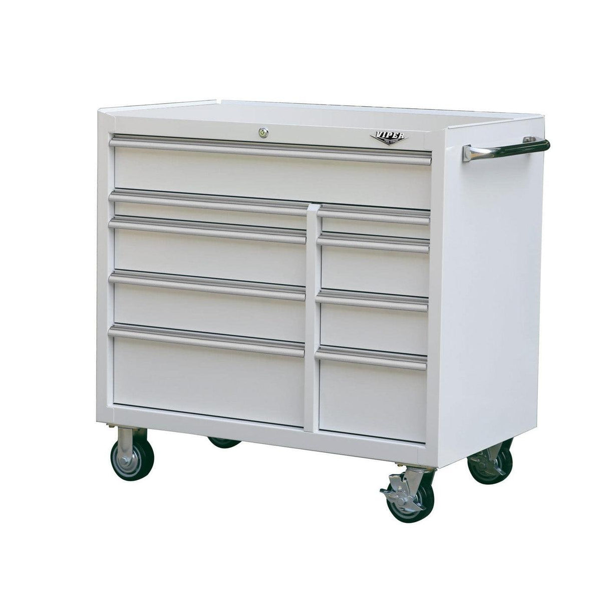 41-Inch 9-Drawer Rolling Cabinet-Grease Monkey Garage