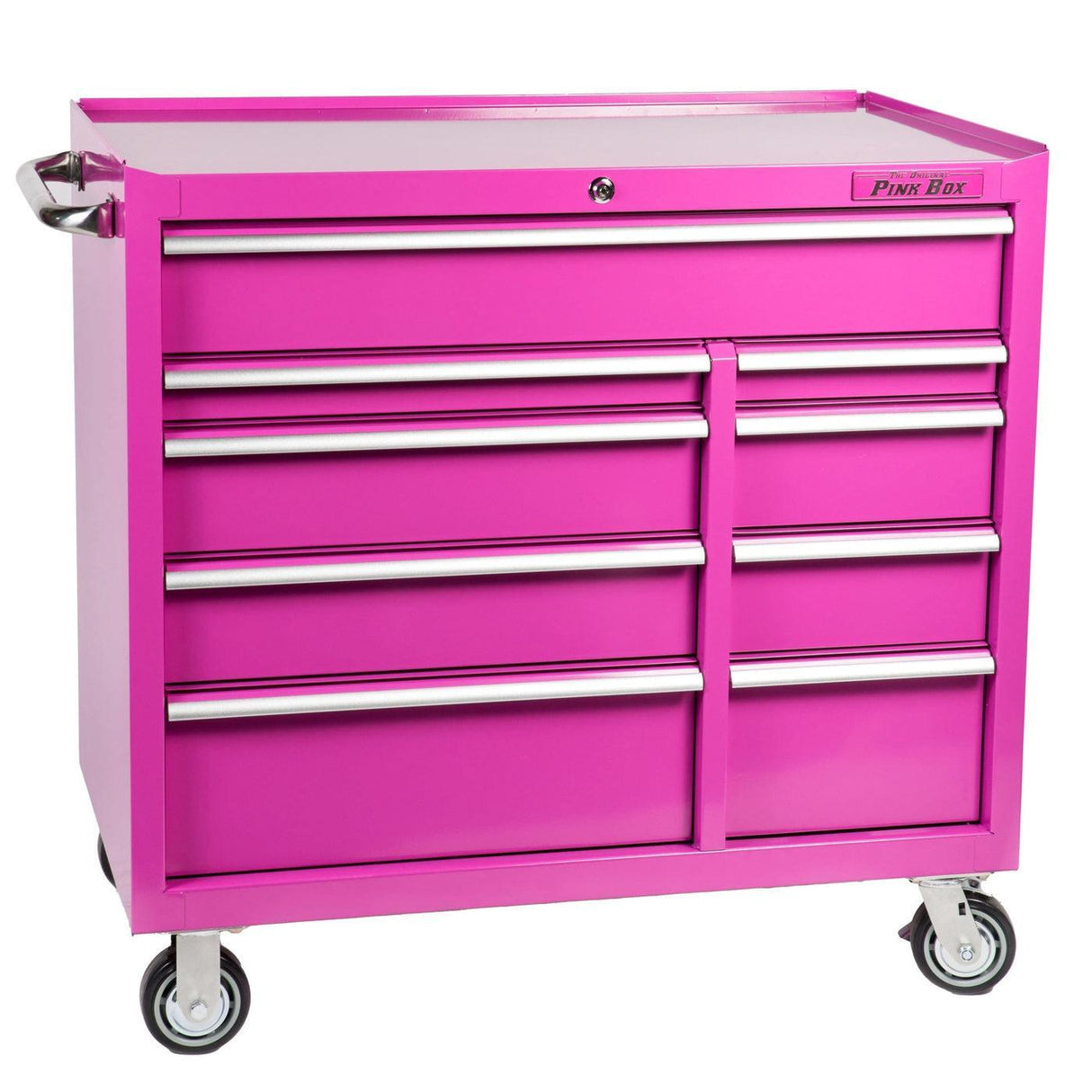 41-Inch 9-Drawer Rolling Cabinet-Grease Monkey Garage