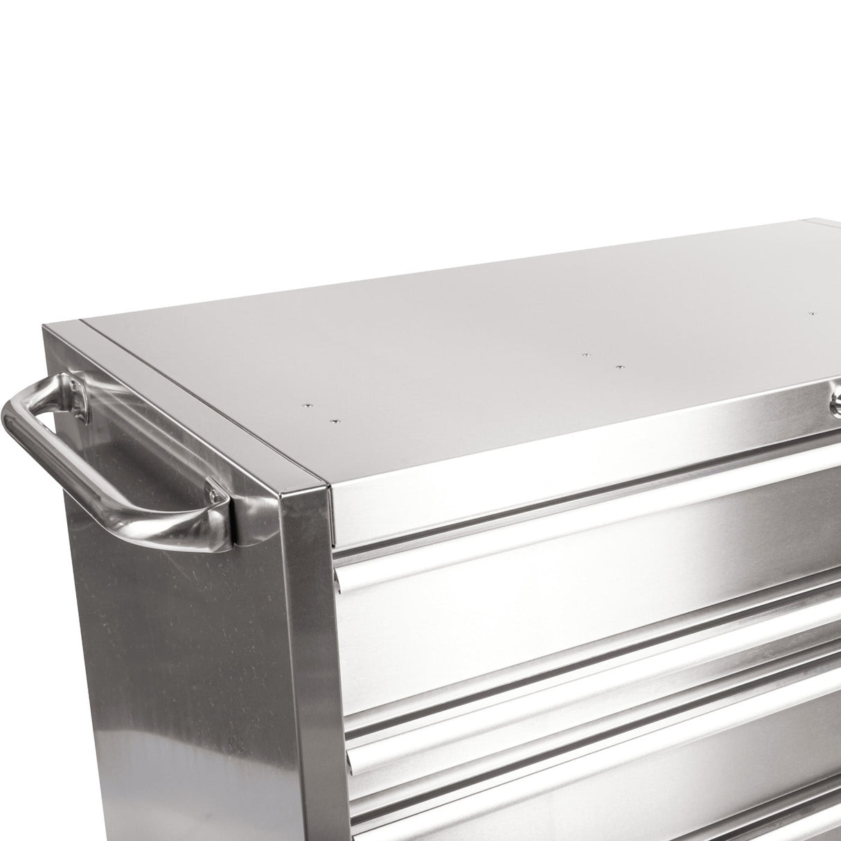 41-Inch 9-Drawer Stainless Steel Rolling Cabinet-Grease Monkey Garage