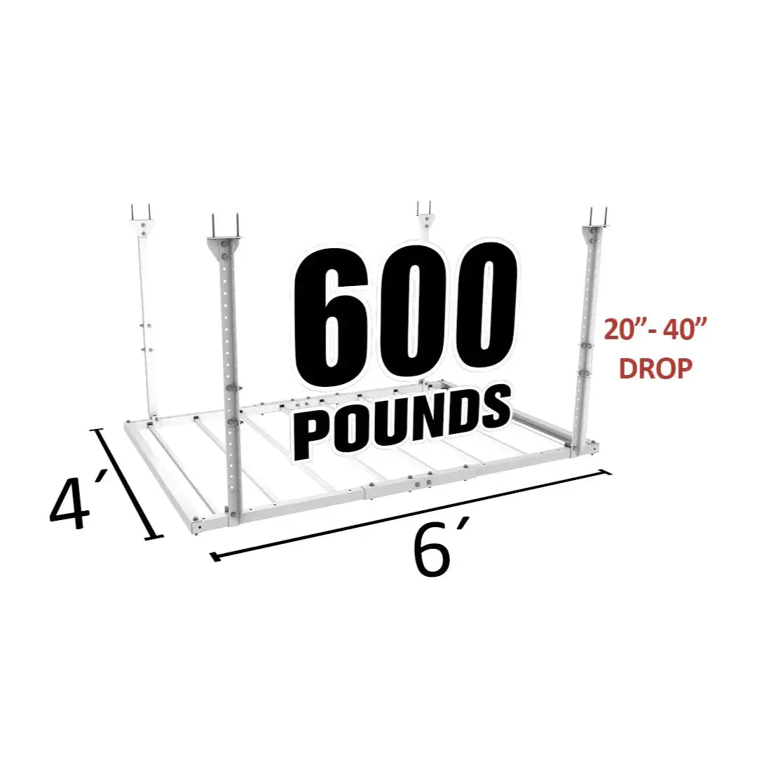 4'x6' Heavy Duty Overhead Garage Storage Rack-Grease Monkey Garage
