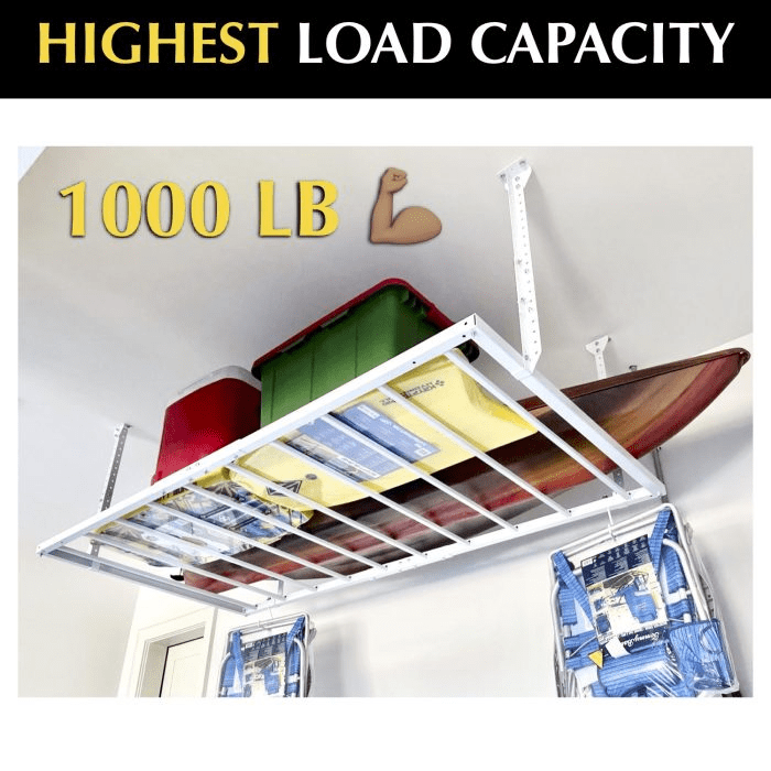 4'x8' Heavy Duty Overhead Garage Storage Rack-Grease Monkey Garage