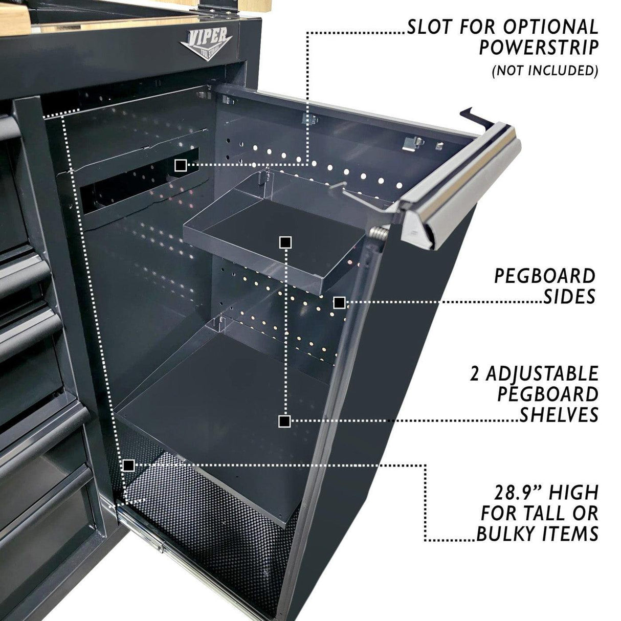 60-Inch 7-Drawer Workstation with Power Strip-Grease Monkey Garage