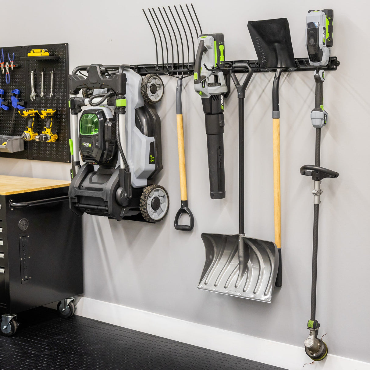 64" Modular Multi-Use Adjustable Garage Organizer | Holds 600 lbs-Wall Mounted-Grease Monkey Garage