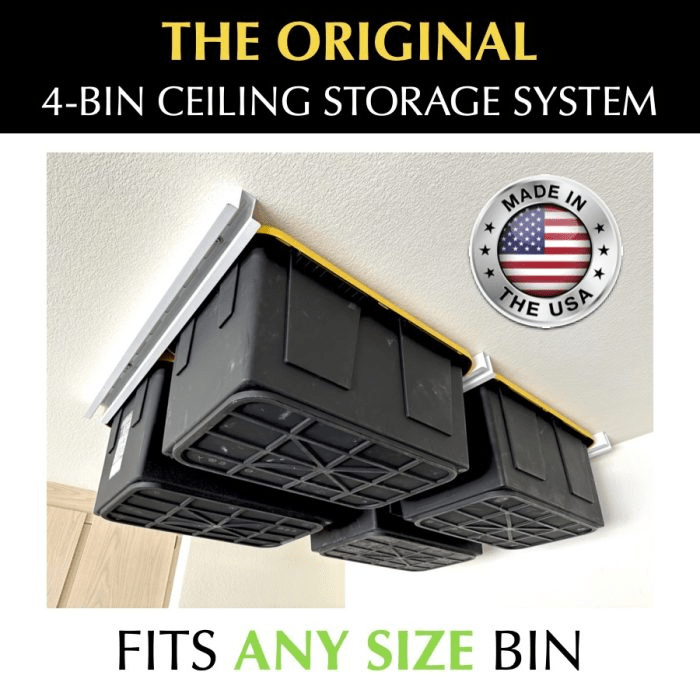 Bin Slide Overhead Storage System-Grease Monkey Garage
