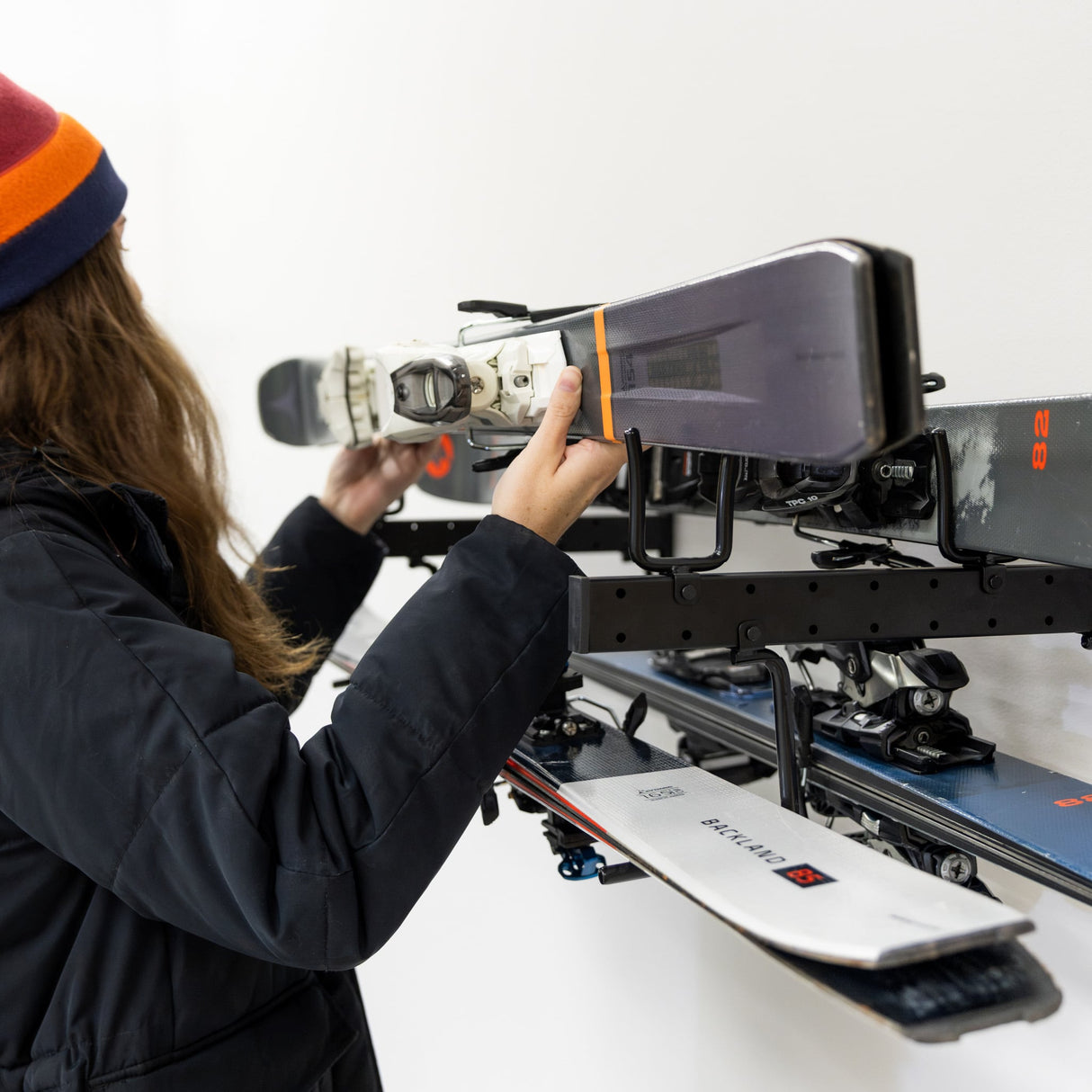 Cascade Snowboard & Ski Organizer | Horizontal Wall Mount-Wall Mounted-Grease Monkey Garage