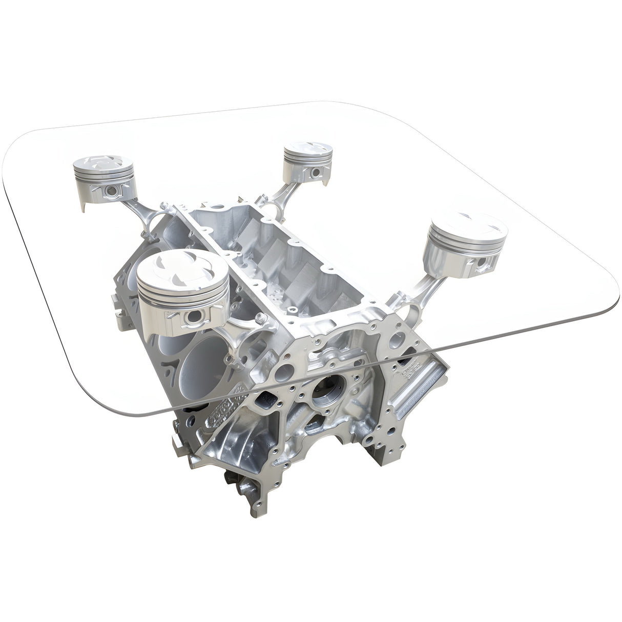 Engine Block Coffee Table – V8 (GM)-Engine Coffee Tables-Grease Monkey Garage