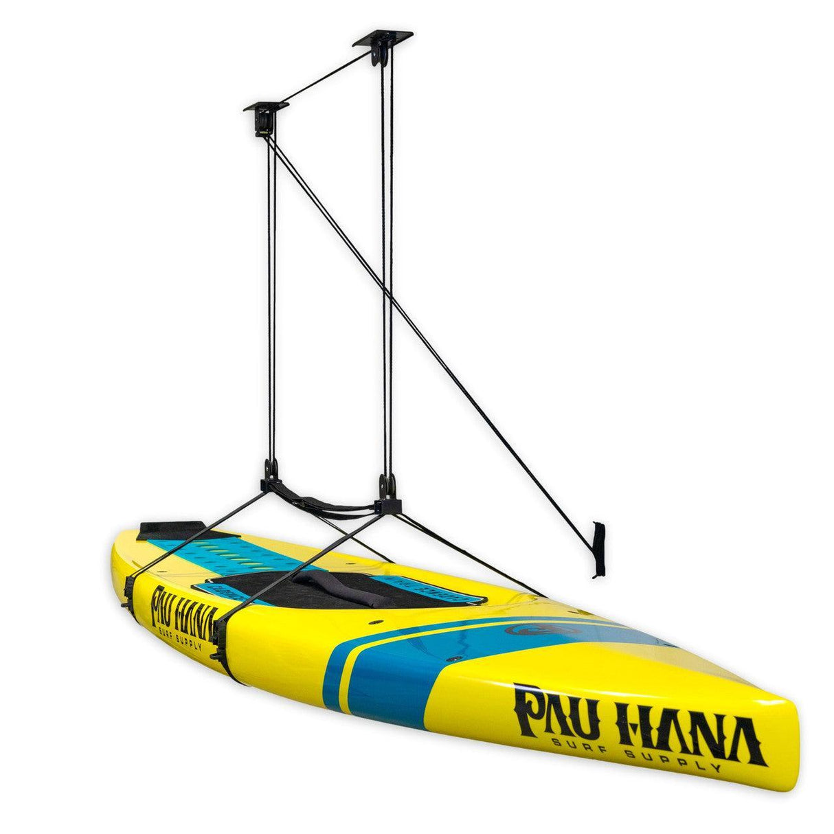 Essential SUP & Surfboard Garage Ceiling Storage Hoist | Holds up to 150 lbs | 10' Lift-Ceiling-Grease Monkey Garage