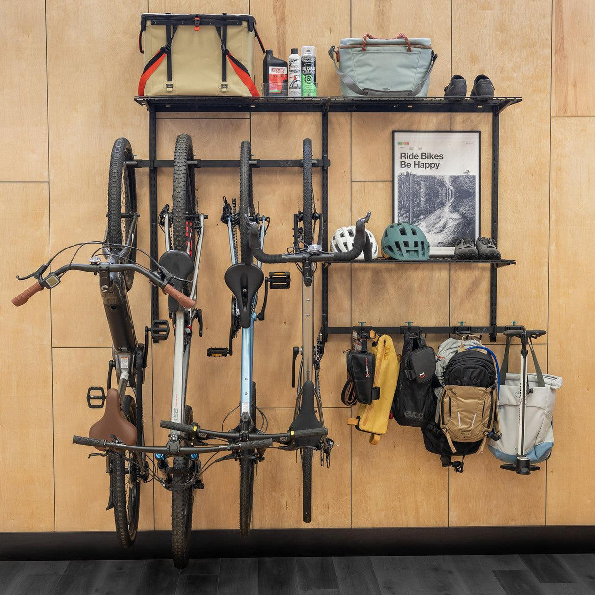 G-Bike Pro | Adjustable Wall Storage System | Holds 500 lbs-Wall Mounted-Grease Monkey Garage