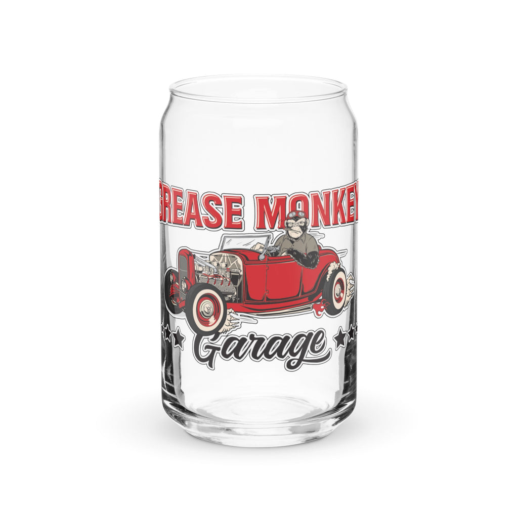 Grease Monkey Garage Can Shaped Glass-Grease Monkey Garage