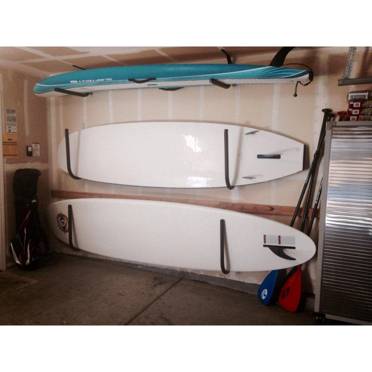 Hi-Port 1 | SUP & Surfboard Storage Ceiling Rack | Holds 50 lbs-Wall Mounted-Grease Monkey Garage