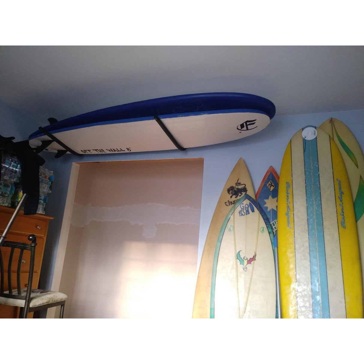 Hi-Port 1 | Surfboard Storage Ceiling Rack | Holds 50 lbs-Ceiling-Grease Monkey Garage