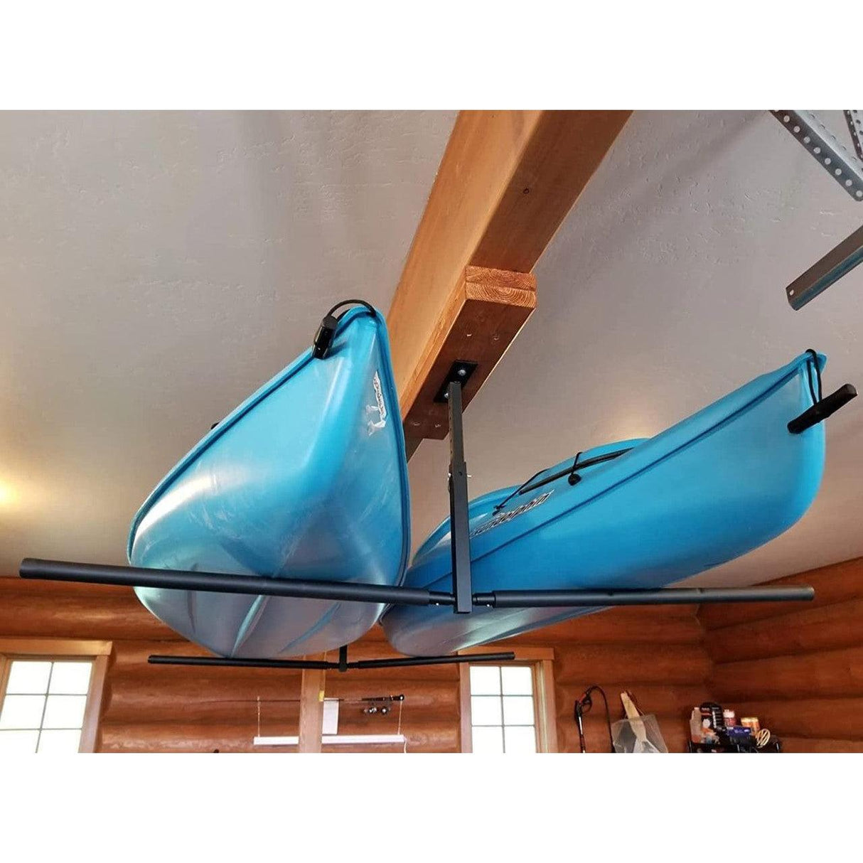 Hi-Port 2 | Kayak Adjustable Ceiling Storage Rack | Double | Holds 150 lbs-Ceiling-Grease Monkey Garage