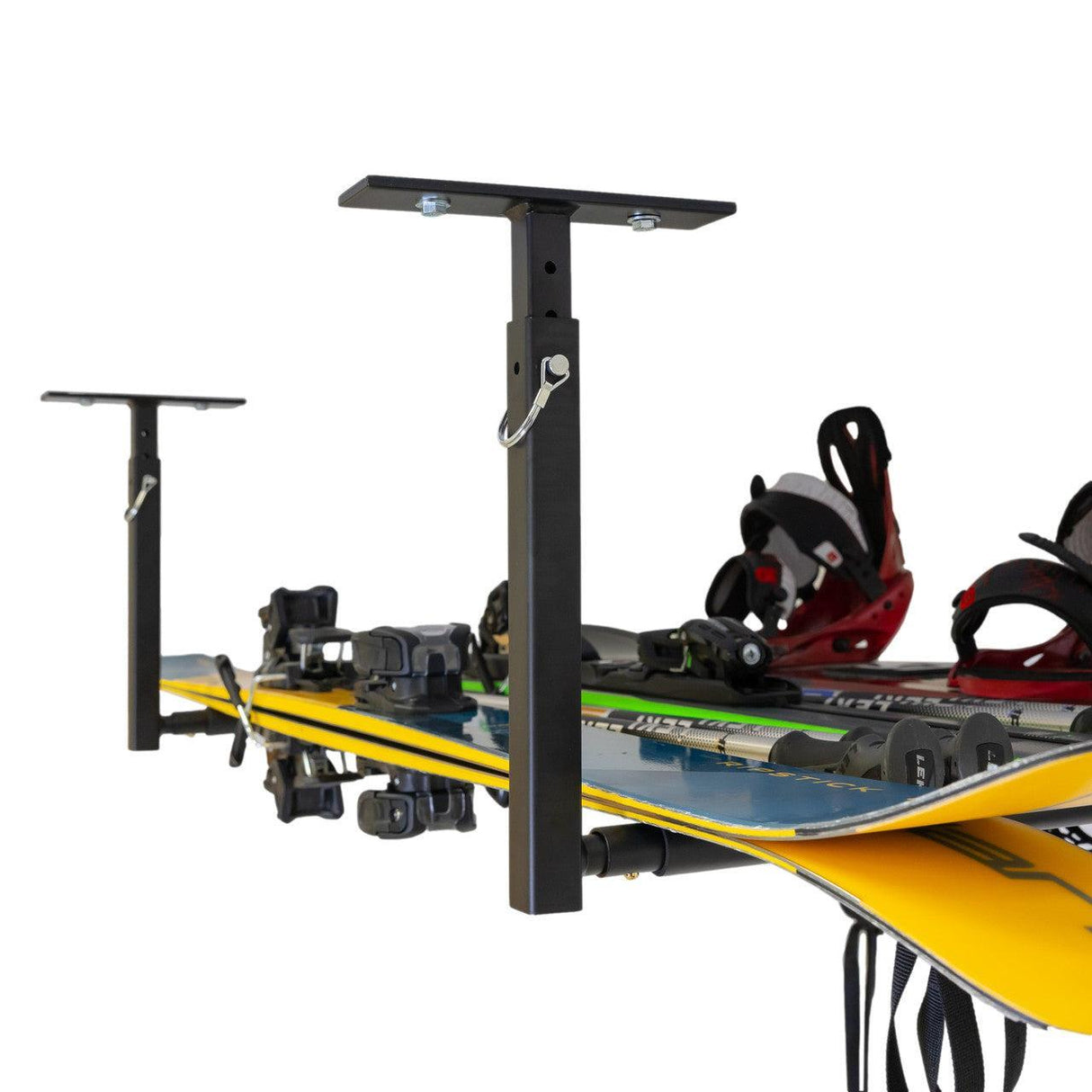 Hi-Port 2 | Ski & Snowboard Adjustable Ceiling Storage Rack | Single | Holds 75 lbs-Ceiling-Grease Monkey Garage