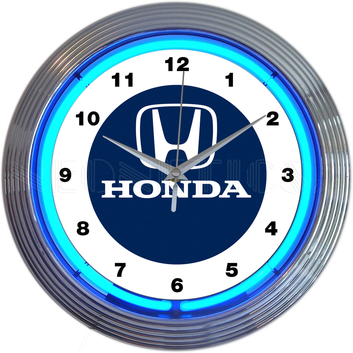 Honda Blue Neon Clock-Clocks-Grease Monkey Garage