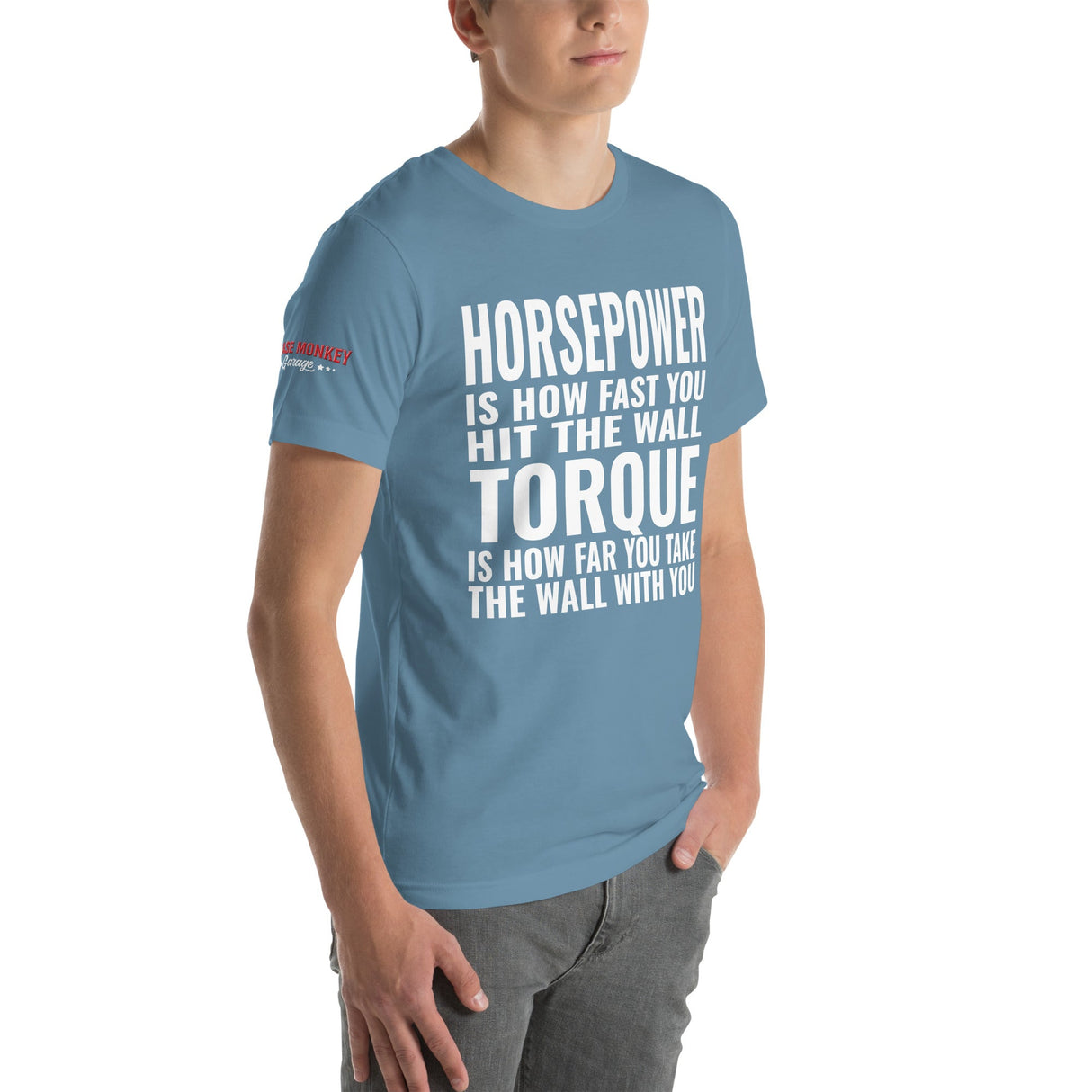 Horsepower and Torque Unisex T-Shirt-Grease Monkey Garage