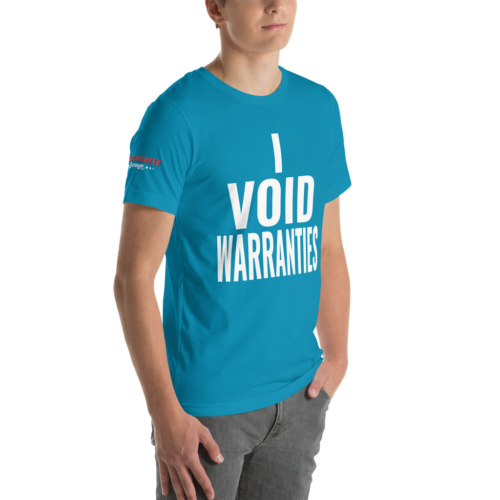 I Void Warranties Unisex T-Shirt-Grease Monkey Garage