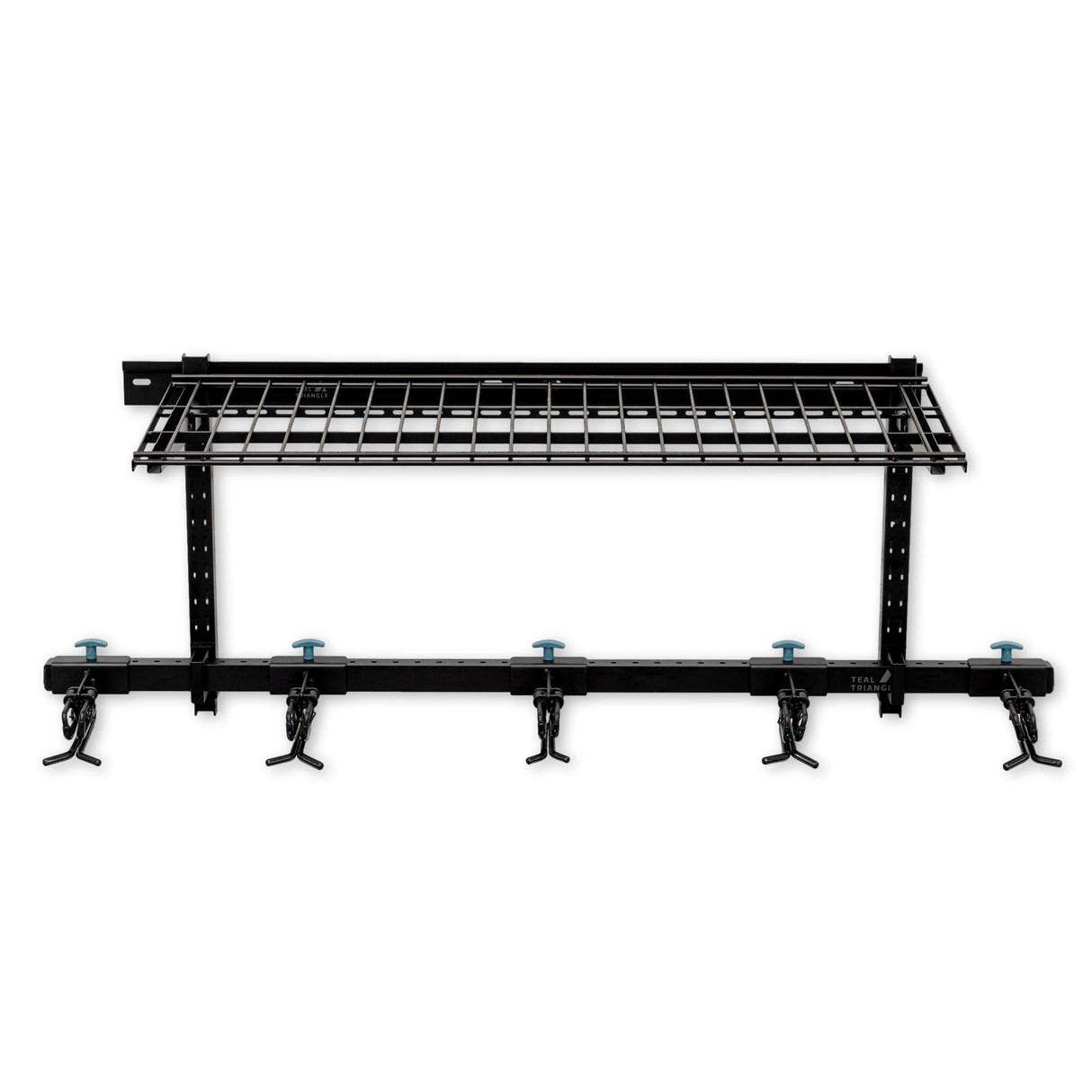 Lone Peak Ski + Shelf | Adjustable Wall Storage System | Holds 5 Pairs of Skis-Wall Mounted-Grease Monkey Garage