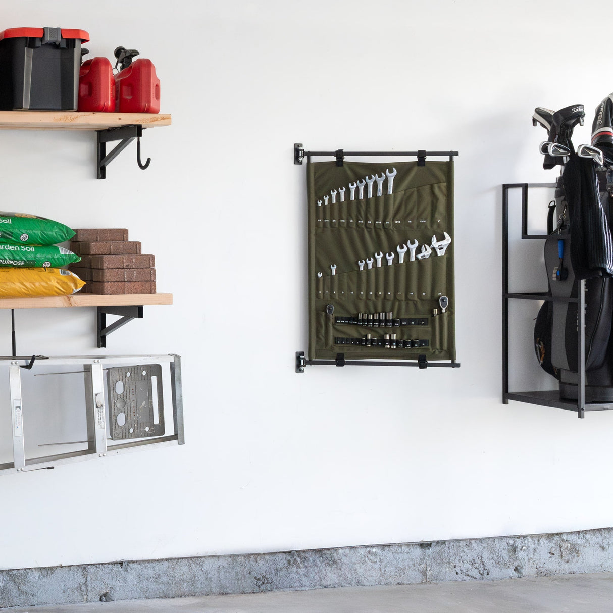 Pivot Panel Tool Organizer | High Pine Green-Wall Mounted-Grease Monkey Garage