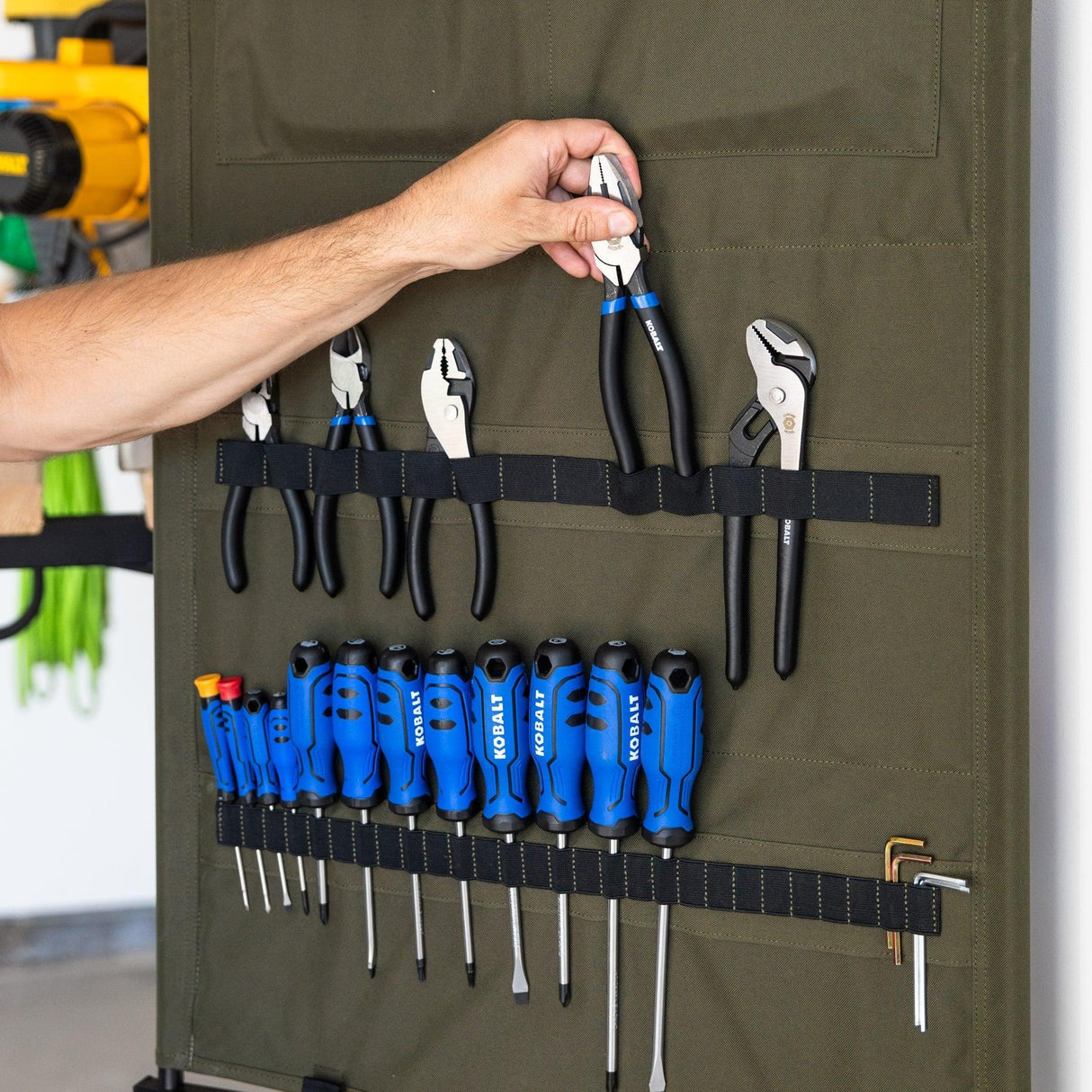 Pivot Panel Tool Organizer | High Pine Green-Wall Mounted-Grease Monkey Garage