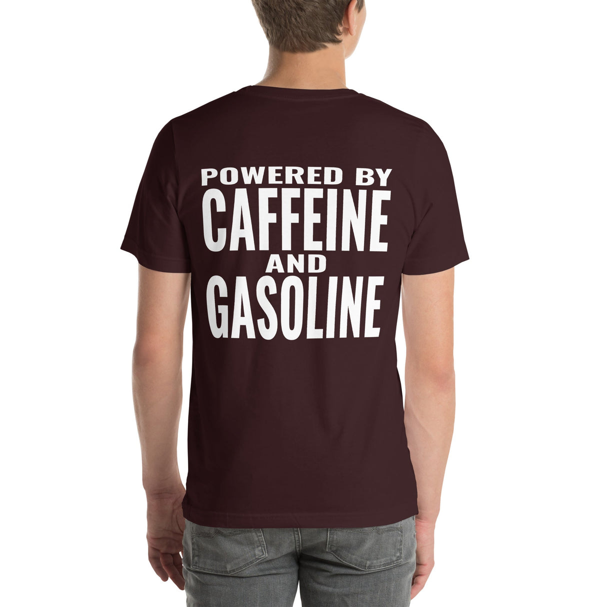 Powered by Caffeine and Gasoline Unisex T-Shirt-Grease Monkey Garage