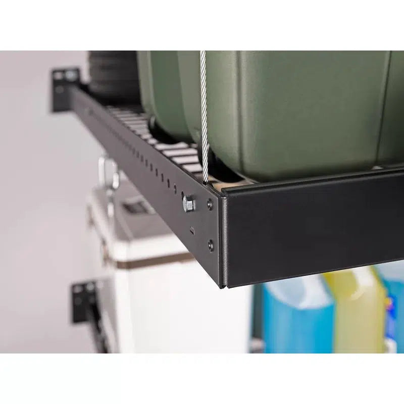 Pro Series 4 ft. x 8 ft. Wall Mounted Steel Shelf in Black (Set of 2)-Grease Monkey Garage