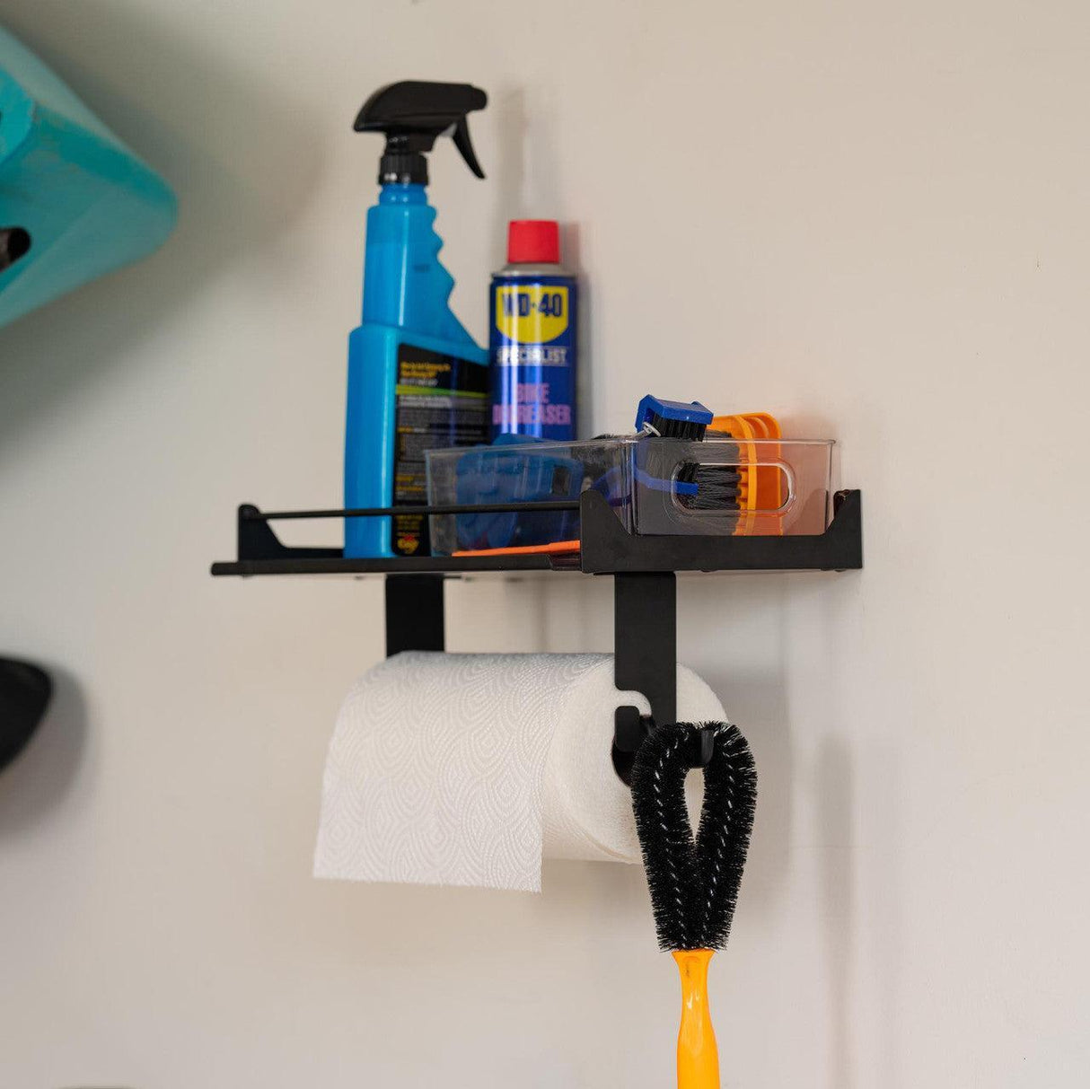 Quick Clean Paper Towel Holder and Wall Shelf-Wall Mounted-Grease Monkey Garage
