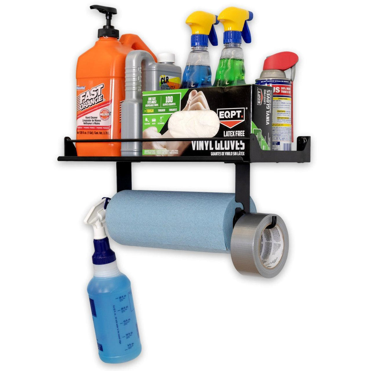 Quick Clean Paper Towel Holder and Wall Shelf-Wall Mounted-Grease Monkey Garage