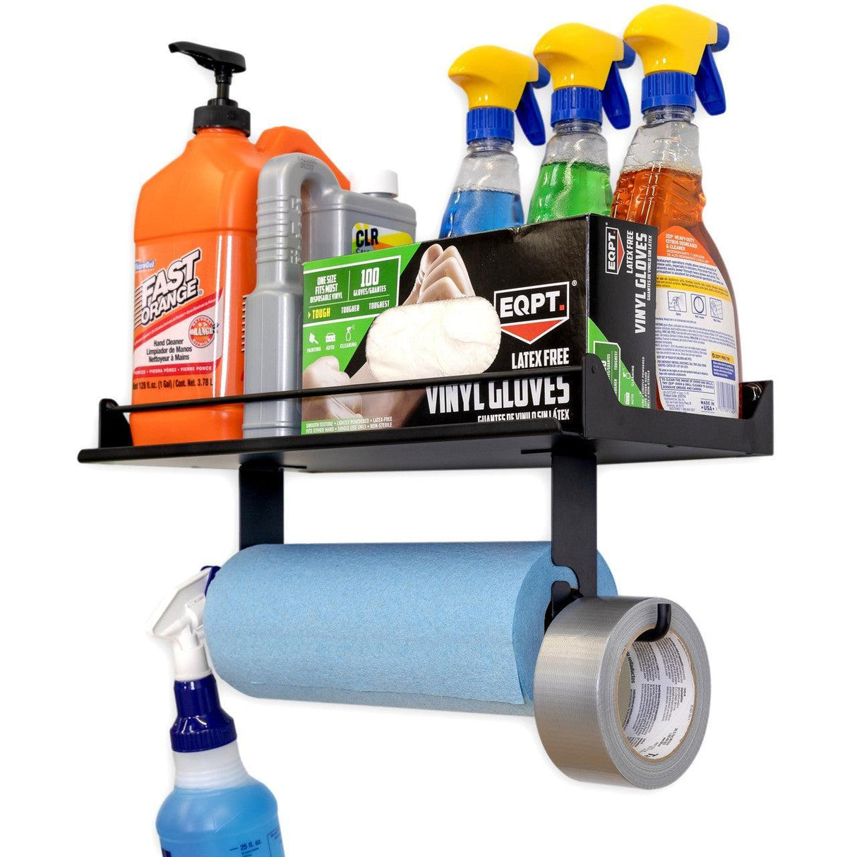 Quick Clean Paper Towel Holder and Wall Shelf-Wall Mounted-Grease Monkey Garage