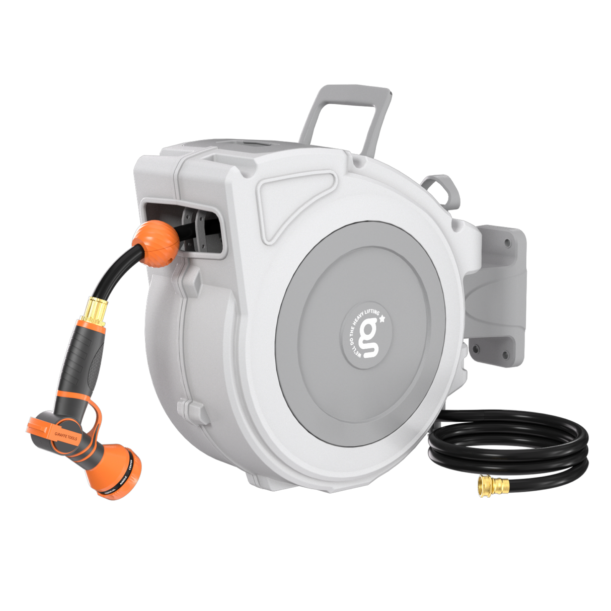 Retractable Garden Hose Reel-1/2 in-65ft-Retractable Garden Hose Reel-Grease Monkey Garage
