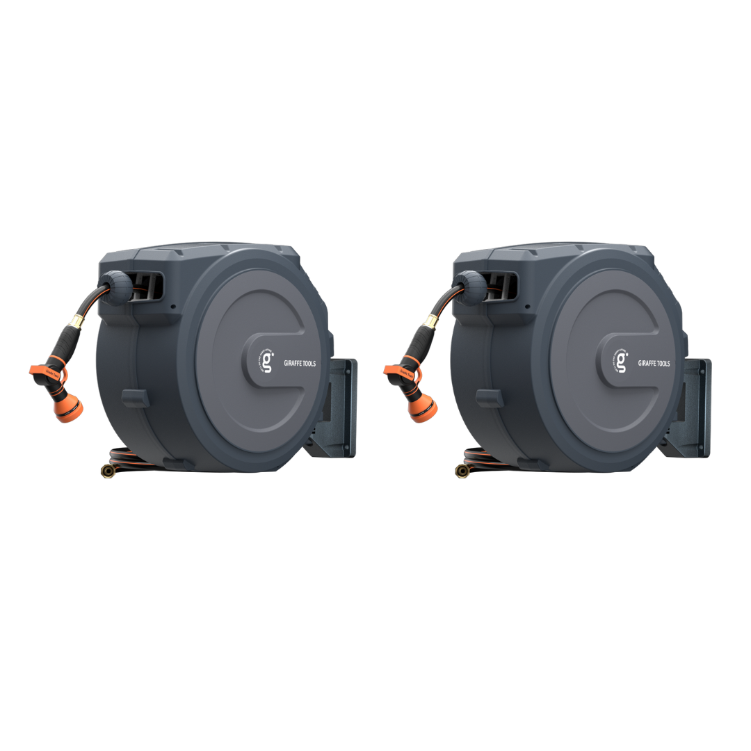 Retractable Garden Hose Reel-1/2in-100ft-Retractable Garden Hose Reel-Grease Monkey Garage