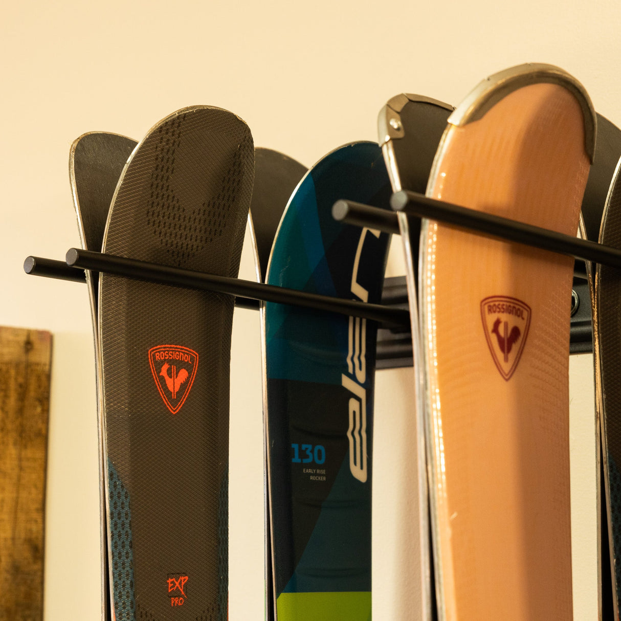 Snowbasin Ski Storage Rack | Holds 8 Pairs of Skis-Wall Mounted-Grease Monkey Garage