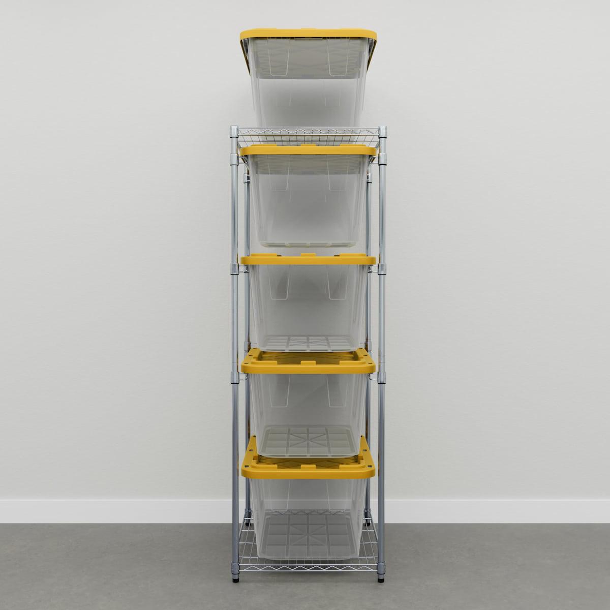 Storage Bin Rack Combo-Wire Shelving-Grease Monkey Garage