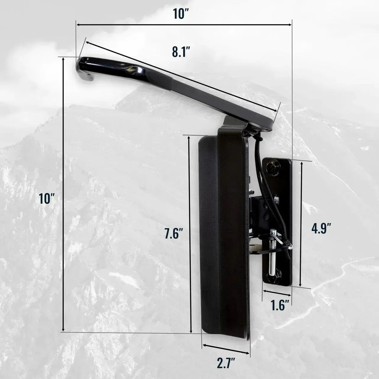 Swivel Mount Bike Storage Rack | 2 Bike Garage Wall Hooks | Mud-Wall Mounted-Grease Monkey Garage