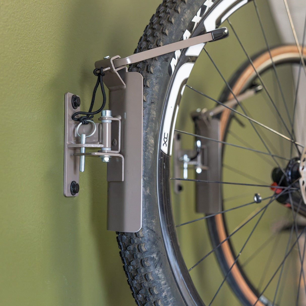 Swivel Mount Bike Storage Rack | Garage Wall Hook | Mud-Wall Mounted-Grease Monkey Garage