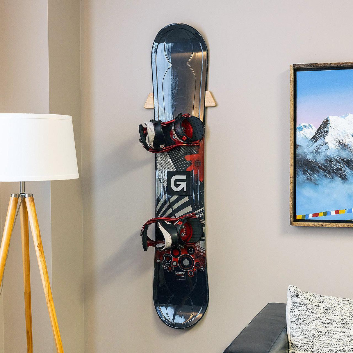 Taos Snowboard Storage | Minimalist Wood Display Rack-Wall Mounted-Grease Monkey Garage