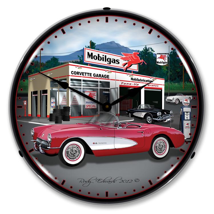 1957 Corvette LED Clock-LED Clocks-Grease Monkey Garage