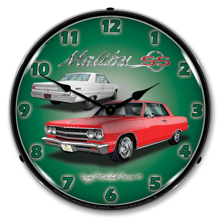 1965 Chevelle Malibu SS LED Clock-LED Clocks-Grease Monkey Garage